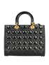 Large Lady Dior, &pound;1,250, Handbags, Black, Patent Leather, Back view